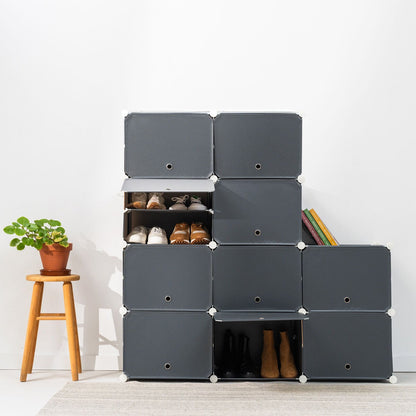 Modular Shoe Storage Cabinet – Stackable Space-Saving Organizer