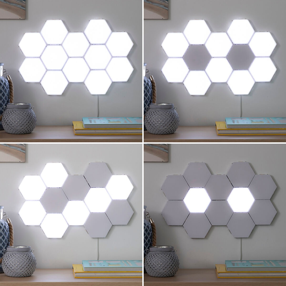 Tilight X3 Modular LED Wall Touch Lights – Magnetic Hexagon Design