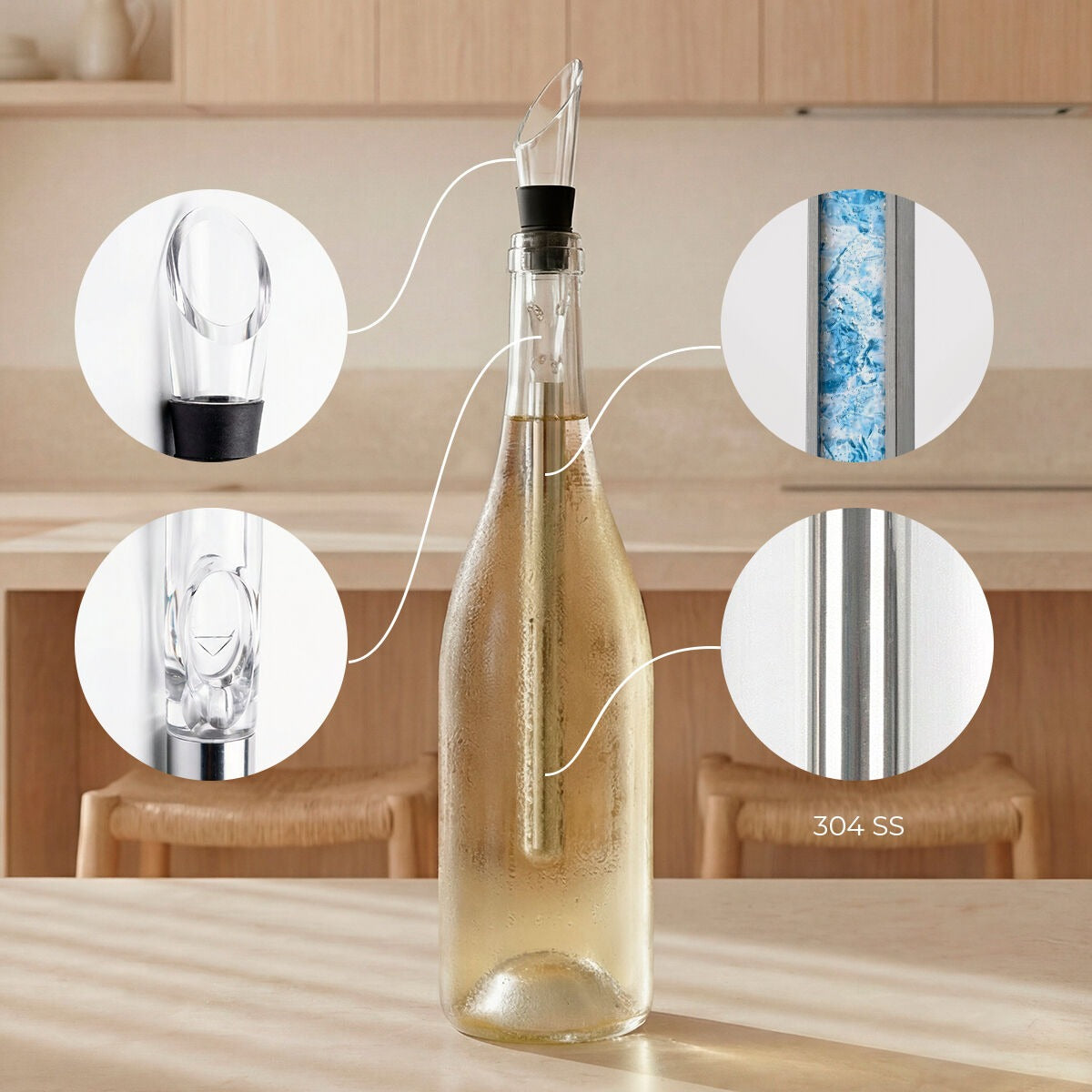 Coffret d'accessoires de vin 7 pièces – Coffret cadeau de vin professionnel