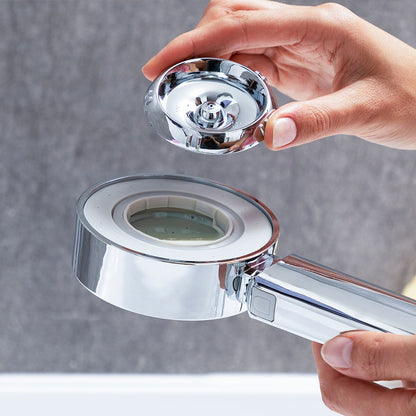 3-in-1 Dual-Sided Handheld Shower Head with Built-In Soap Dispenser