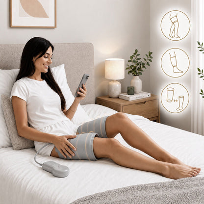 Air Compression Leg Massager Set for Thighs, Calves & Feet with Hand Controller