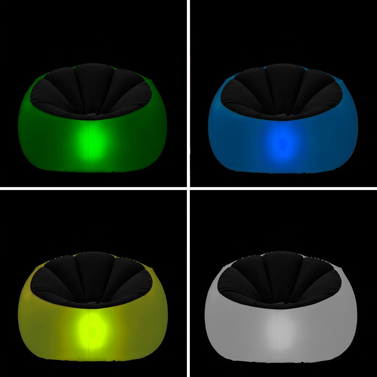 Aufblasbarer LED-Loungesessel – Farbwechselnde Lichter & Fernbedienung