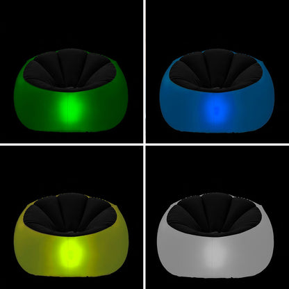 Aufblasbarer LED-Loungesessel – Farbwechselnde Lichter & Fernbedienung