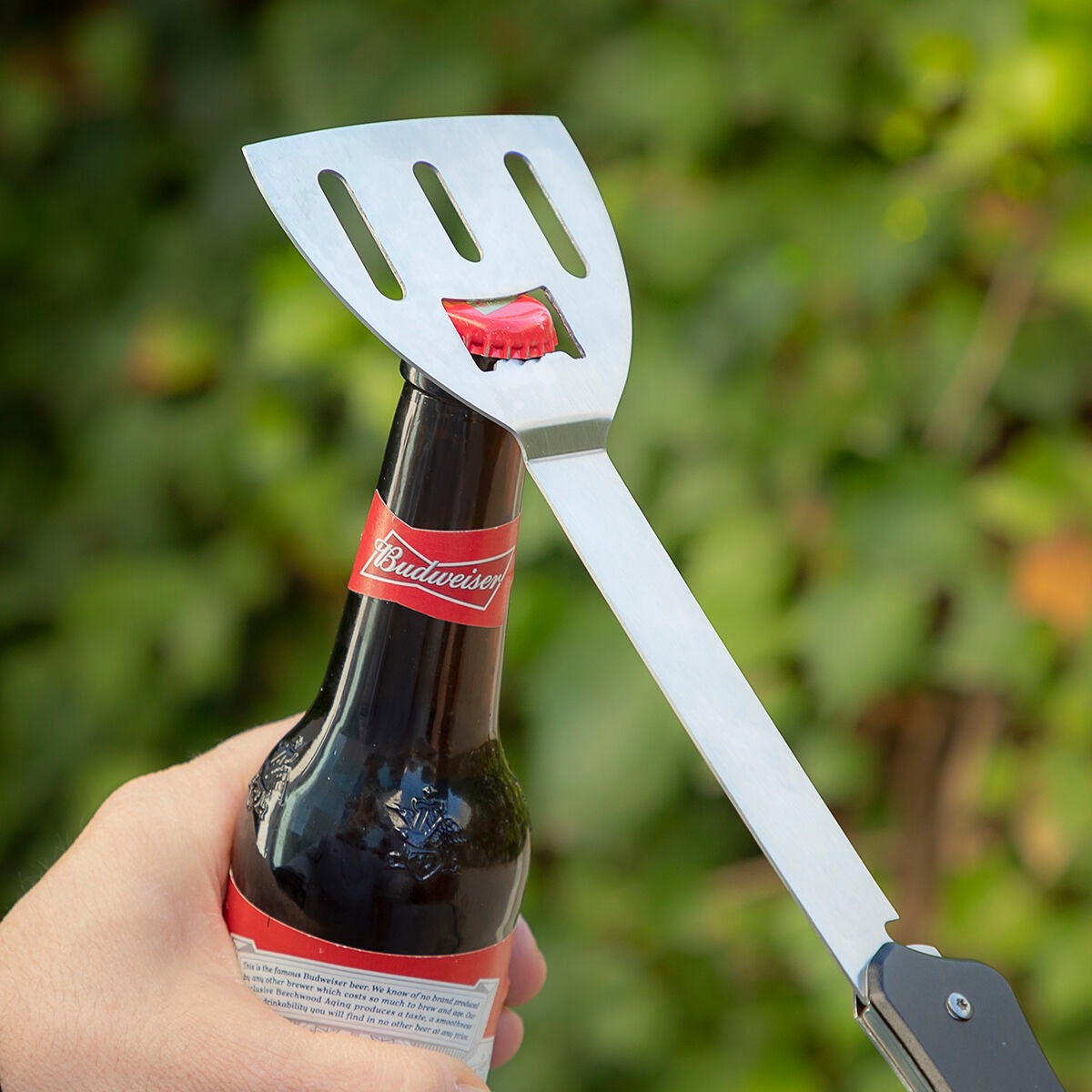 5-in-1 BBQ Grill Tool Set – Stainless Steel Barbecue Utensils with Spatula, Fork, Brush & Corkscrew