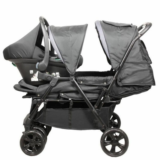Tandem Double Baby Stroller & Travel System with Car Seat Carrier