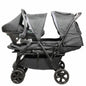 Tandem Double Baby Stroller & Travel System with Car Seat Carrier