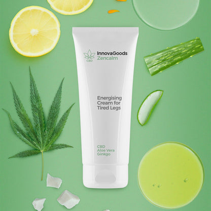Energising CBD Leg Cream 200ml – Soothing Aloe Vera & Ginkgo Body Cream for Tired Legs