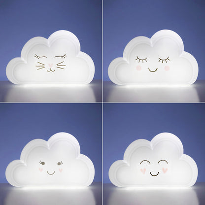Cloud Rainbow Projector Lamp & LED Night Light with Decorative Stickers
