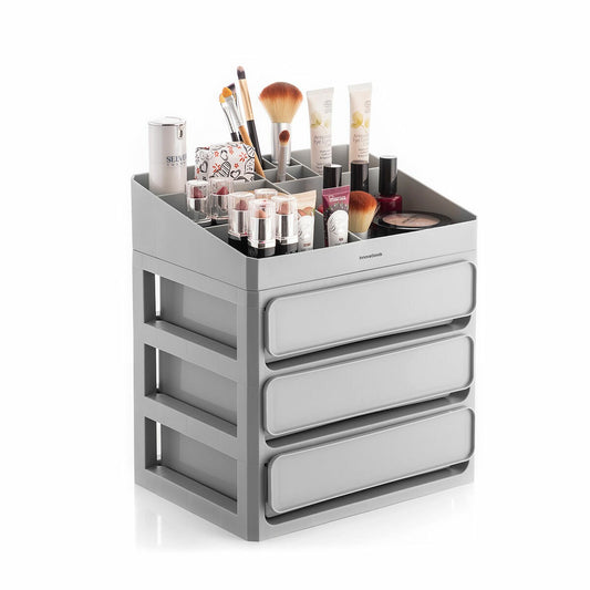 Organisateur de maquillage à 3 niveaux avec tiroirs – Rangement cosmétique et beauté