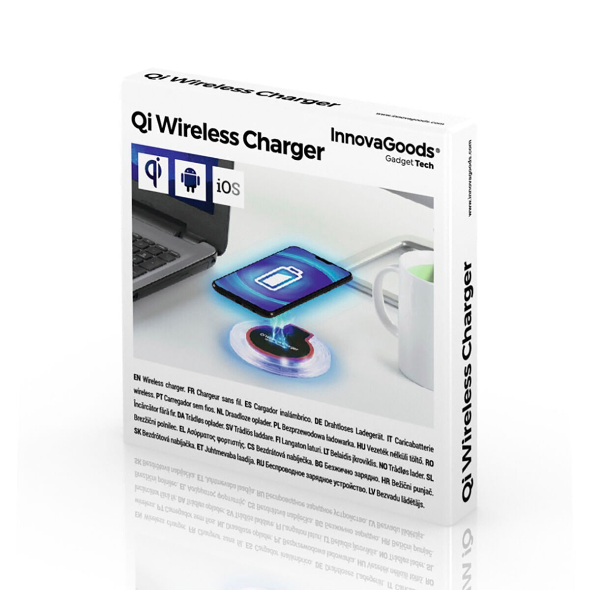 Universal Qi Wireless Charging Pad for Smartphones with Cable