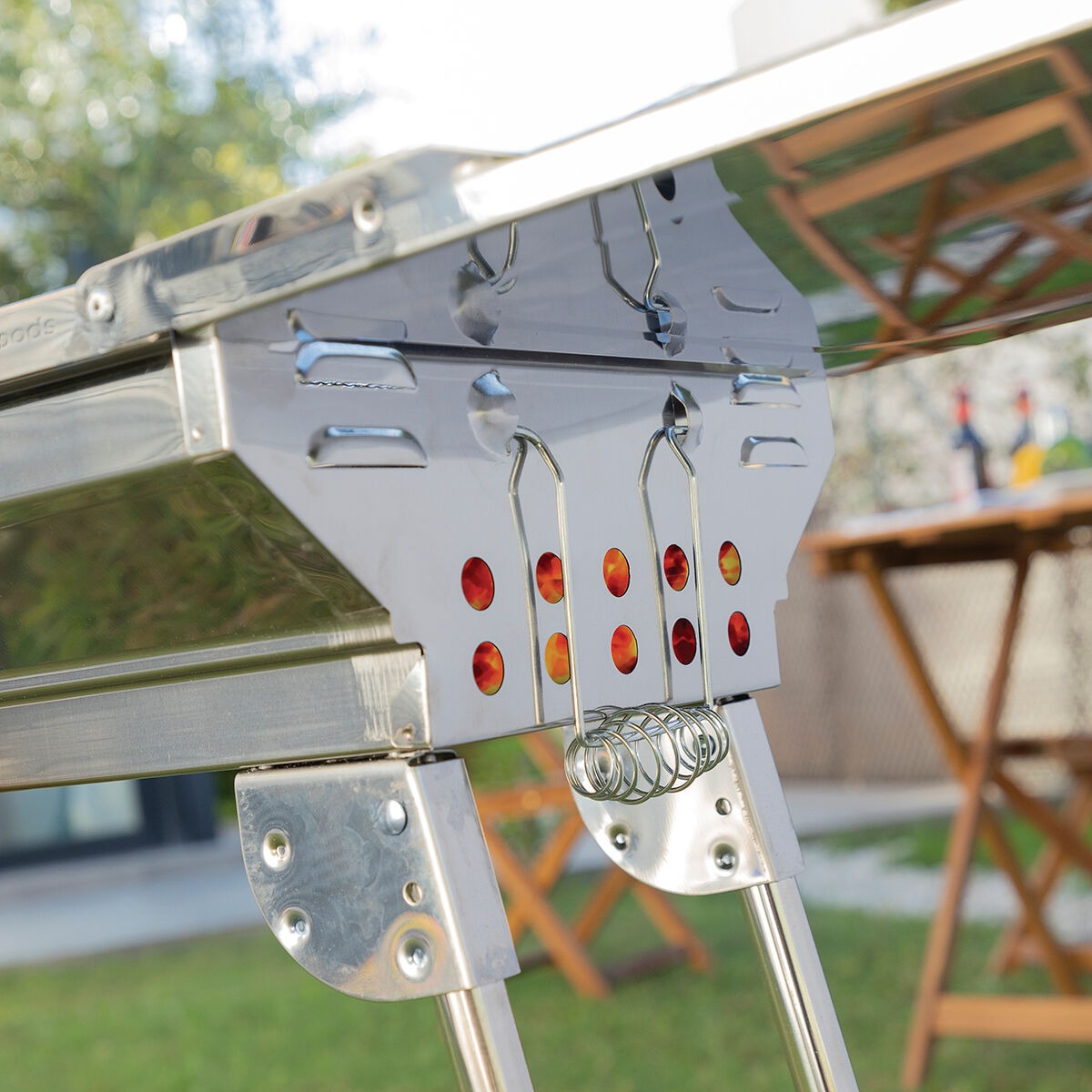 Portable Foldable Charcoal BBQ Grill – Stainless Steel Outdoor Barbecue with Large Cooking Surface