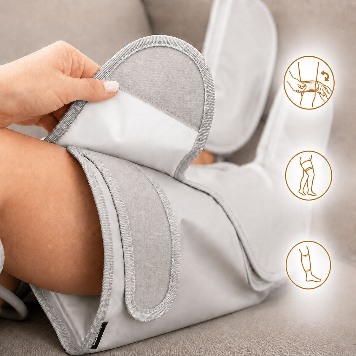 Air Compression Leg Massager Set for Thighs, Calves & Feet with Hand Controller