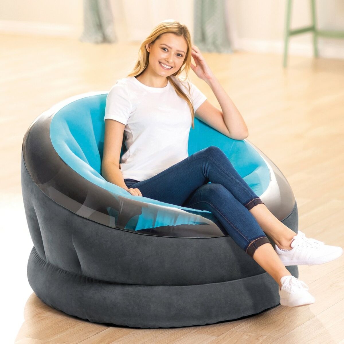 Inflatable Lounge Chair – Comfortable Indoor & Outdoor Relaxation Seat with Cushioned Design