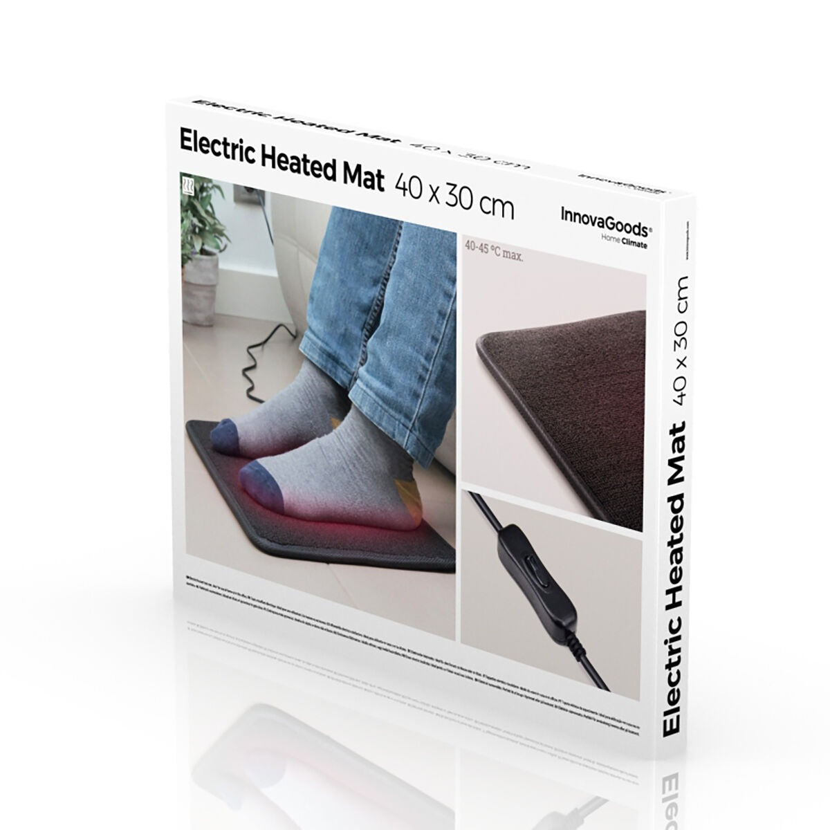 Electric Heated Foot Mat – 40×30 cm Adjustable Warmth Foot Warmer for Home & Office