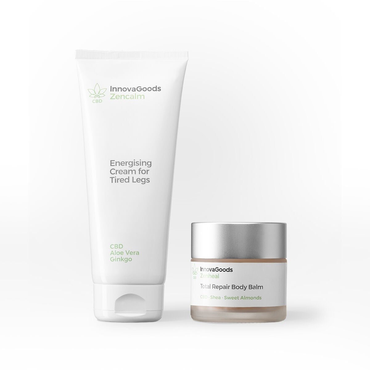 CBD Body Care Duo – Energising Leg Cream & Total Repair Body Balm