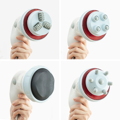 5-in-1 Anti-Cellulite Electric Body Massager with Infrared Heat & Interchangeable Heads