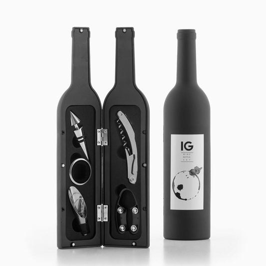 Coffret cadeau tire-bouchon et accessoires de vin 5 pièces