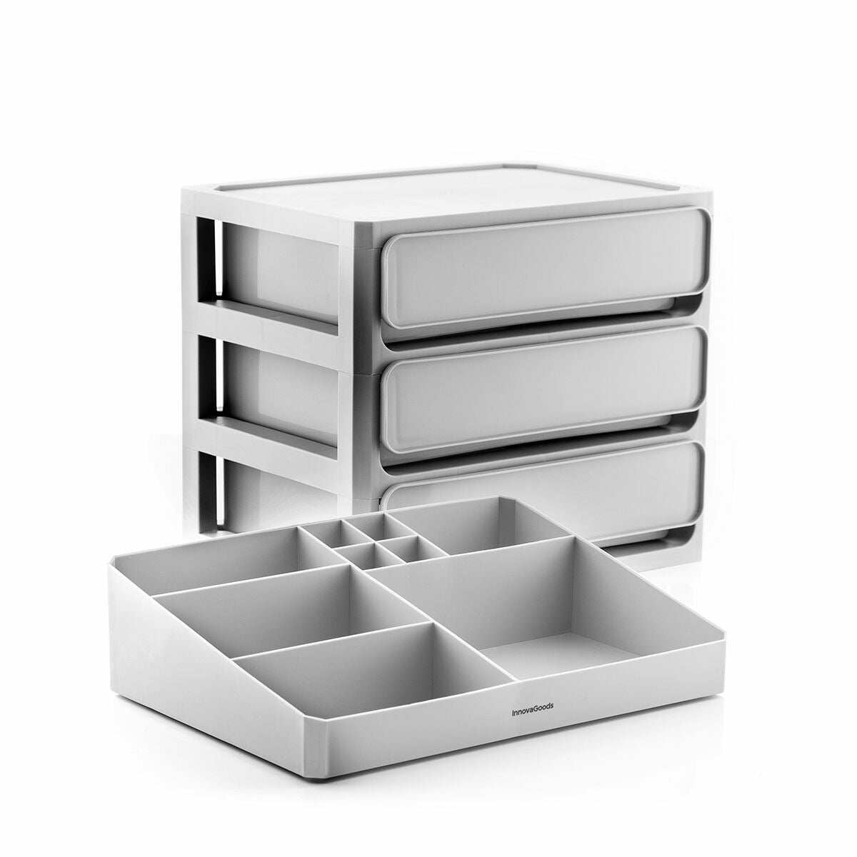 Organisateur de maquillage à 3 niveaux avec tiroirs – Rangement cosmétique et beauté