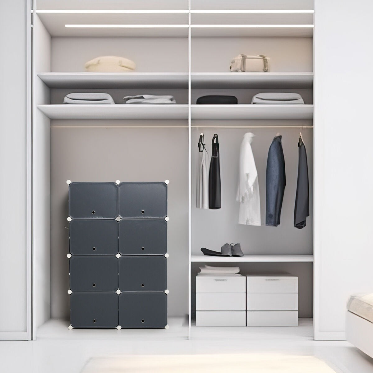 Modular Shoe Storage Cabinet – Stackable Space-Saving Organizer