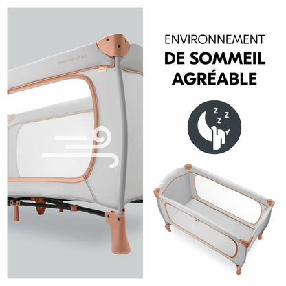 Portable Foldable Baby Travel Cot & Playpen with Mesh Sides & Wheels