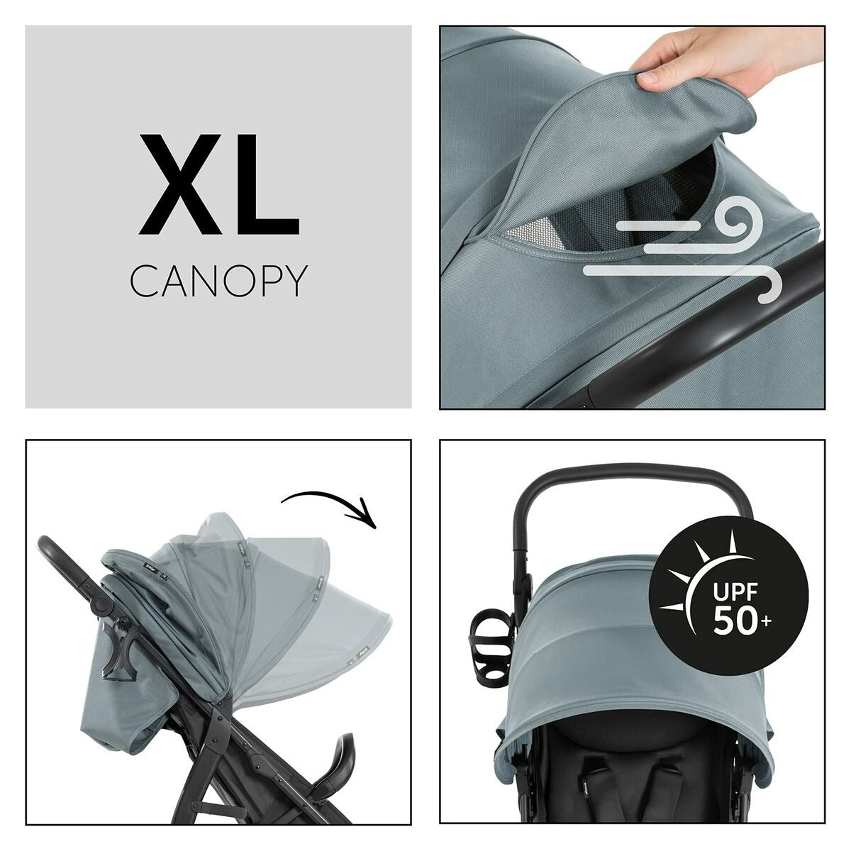 Lightweight Foldable Baby Stroller Pushchair with Sun Canopy & Cup Holder