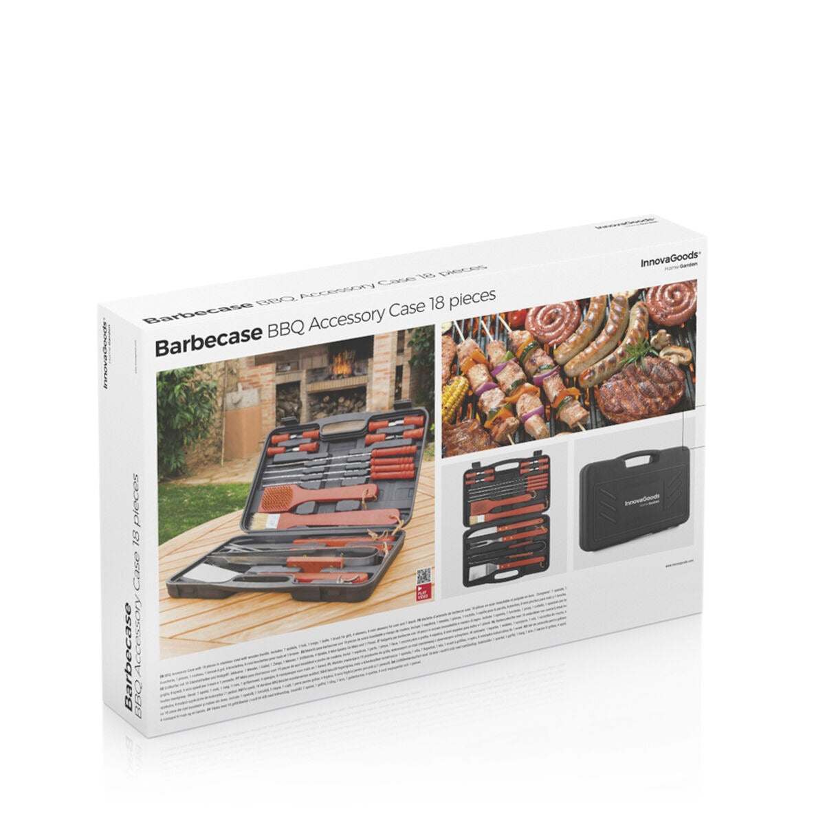 Premium 18-Piece Barbecue Tool Set – BBQ Grilling Accessories with Travel Case
