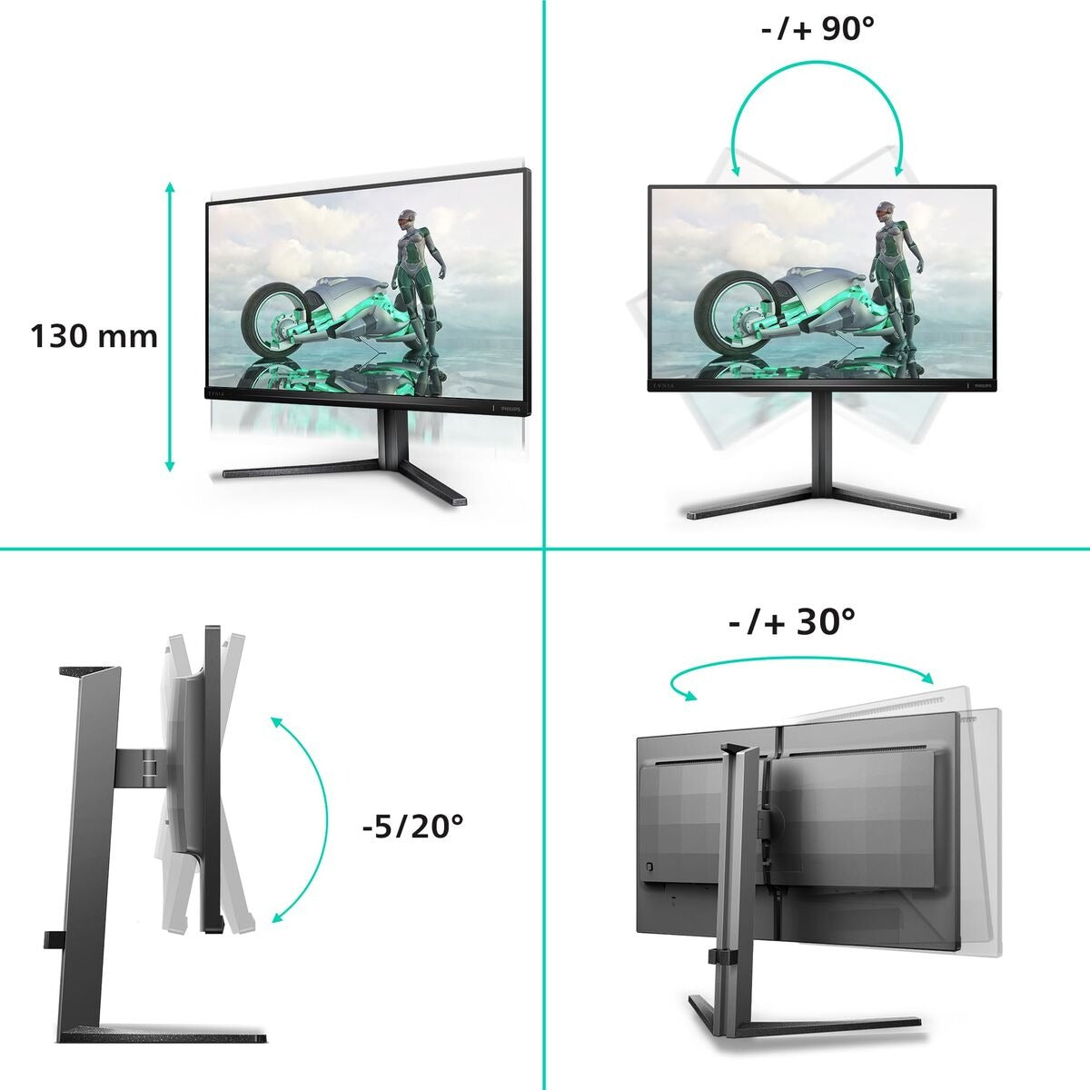 Philips Evnia 25" Gaming Monitor – 310Hz Overclock, 1ms Response Time, Adaptive-Sync & Low Input Lag