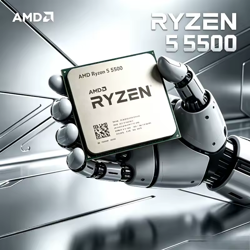 AMD Ryzen 5 5500 CPU Processor R5 5500 100% Brand New 6-Core Socket AM4 65W Desktop Game Computer CPU Without Cooler Fan
