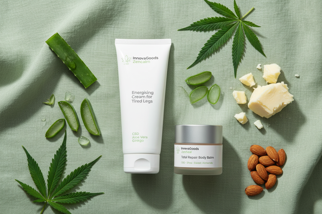 Natural ingredients flat lay