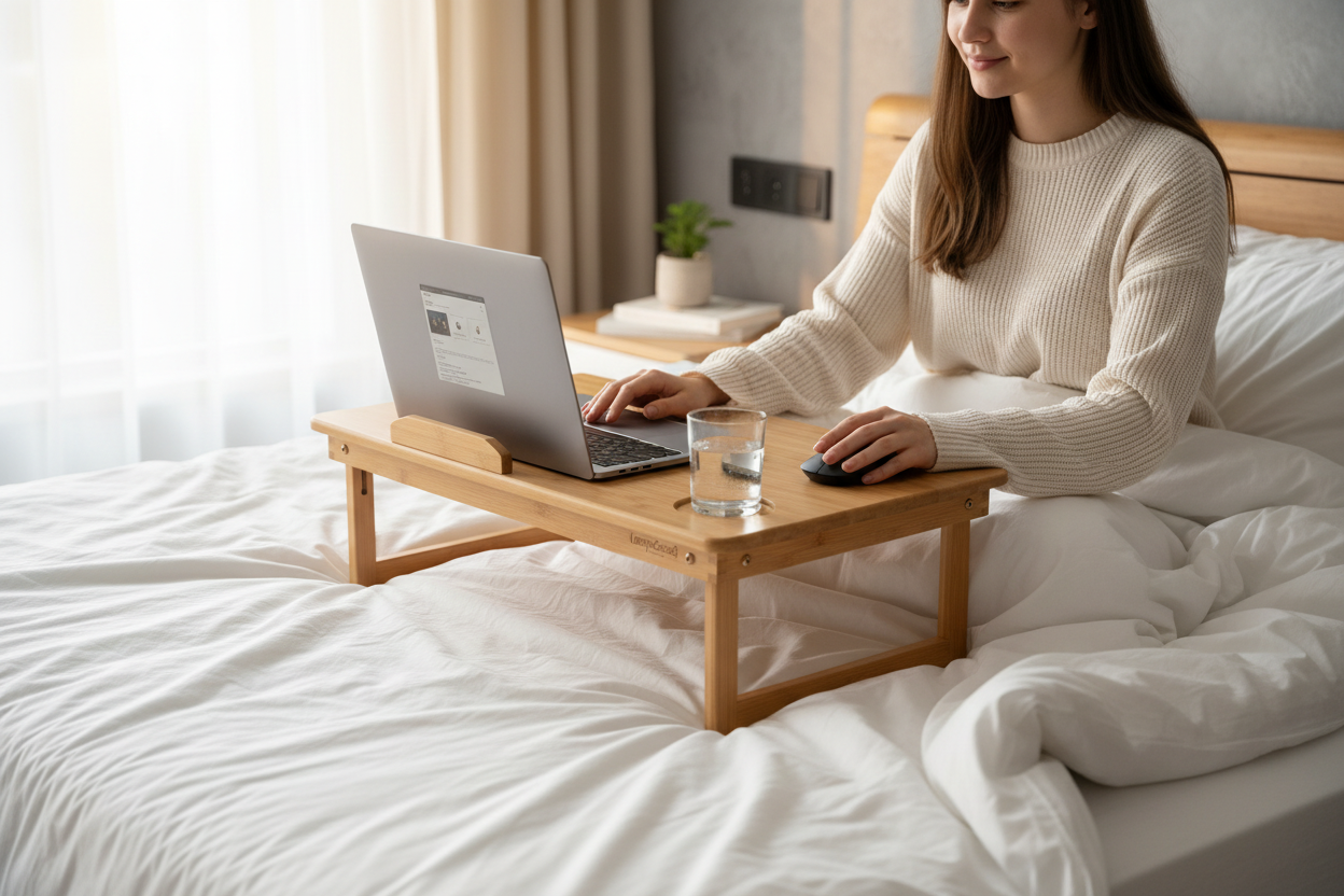 Work from bed lifestyle